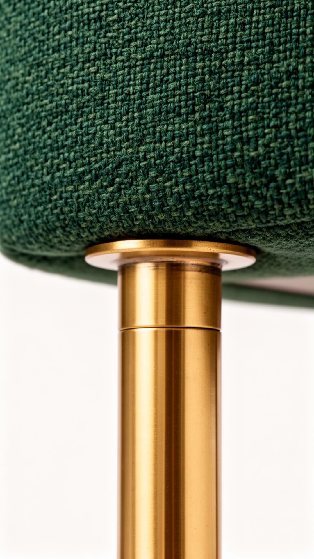 Brass joinery detail on an Octane Collection chair